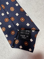 Abito in cashmere fatto a mano vintage D'Avenza Roma - Giacca e pantaloni blu navy + cravatta Made in Italy | Taglia EU50 M/L
