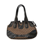 Borsa Max Mara vintage  pelle e tessuto fantasia pied de poule Made in Italy