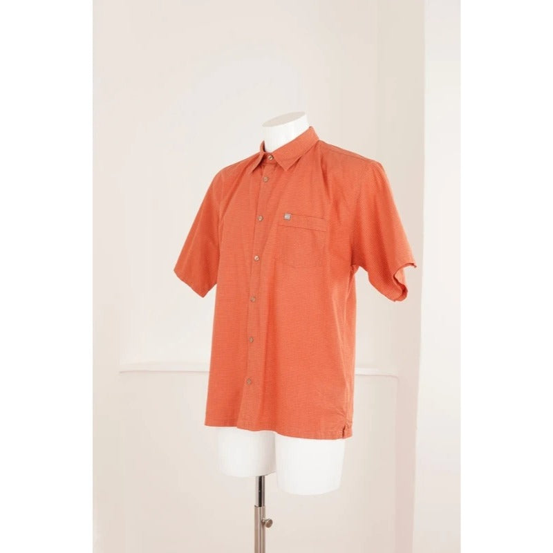 Vintage Quiksilver Camicia Uomo Cotone 100% Quadri Arancione M