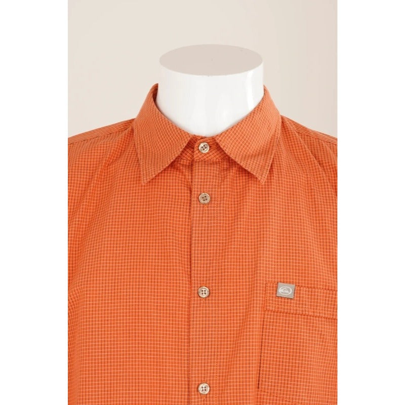 Vintage Quiksilver Camicia Uomo Cotone 100% Quadri Arancione M