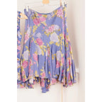 Vintage Luisa Spagnoli Set Seta Top Gonna Floreale Lilla Donna M