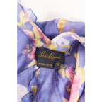 Vintage Luisa Spagnoli Set Seta Top Gonna Floreale Lilla Donna M