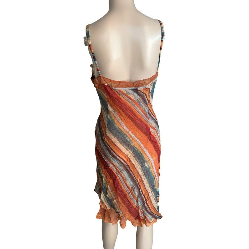 Vintage Belchis Firenze 100% seta slip dress Made in Italy L