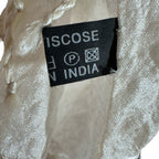 Vintage Sheer White Textured Scarf | Lightweight Minimal Wrap