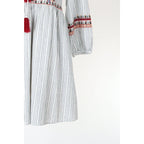 Vestito boho Zara TRF cotone ricamato con nappine e tasche taglia