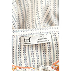 Vestito boho Zara TRF cotone ricamato con nappine e tasche taglia