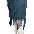 Vestito Vintage Jellyfish Y2K in Seta Nero con Paillettes Tg 42 M