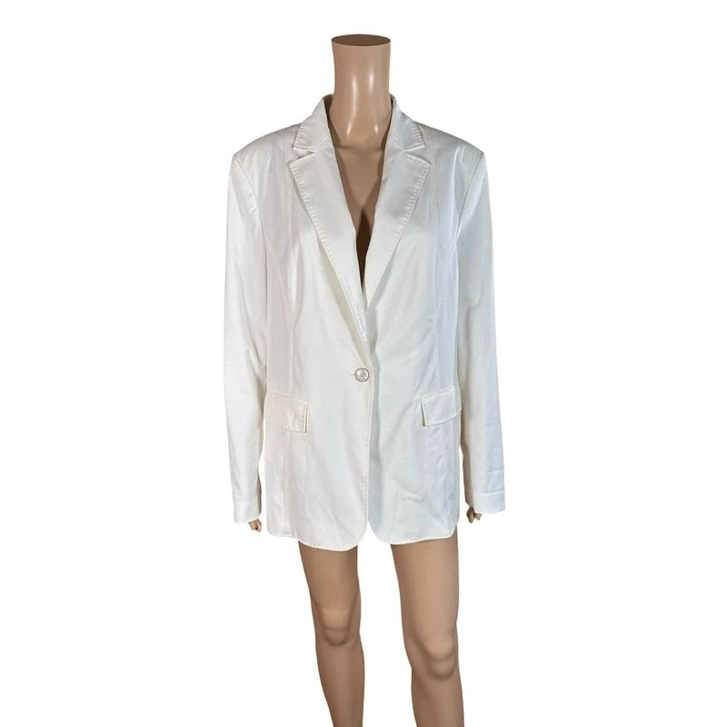 Blazer bianco Olsen oversize elegante minimal XL
