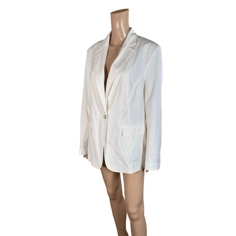 Blazer bianco Olsen oversize elegante minimal XL