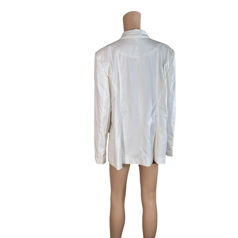 Blazer bianco Olsen oversize elegante minimal XL