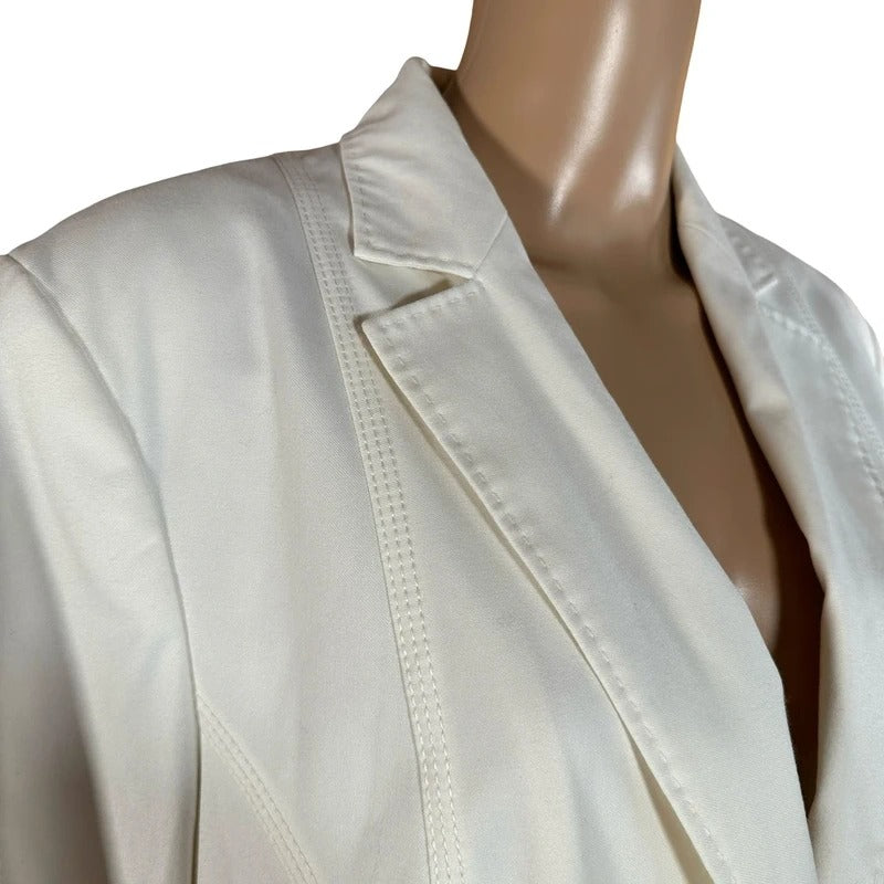 Blazer bianco Olsen oversize elegante minimal XL
