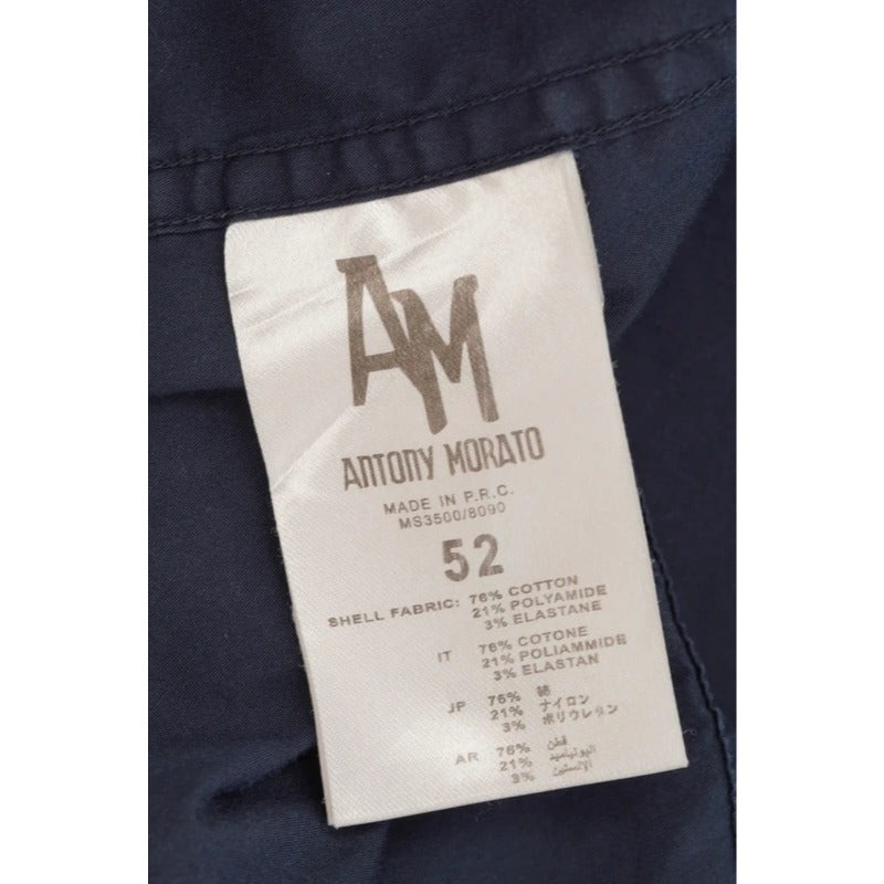 Antony Morato Camicia Uomo Blu Slim Stretch Cotone 52 XL