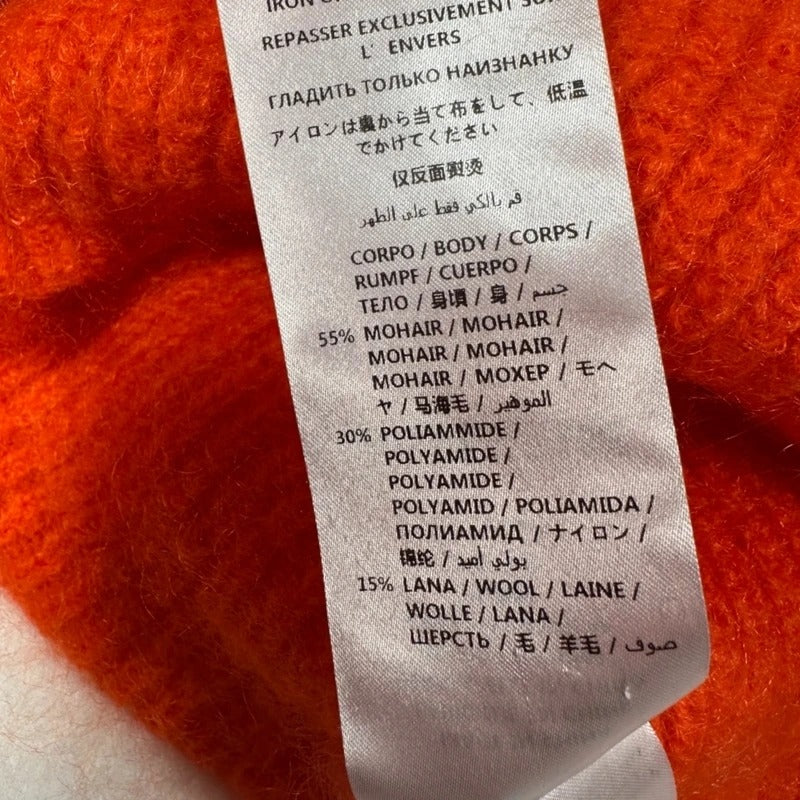 Maglione mohair  MCQ Alexander McQueen Off Shoulder Arancione Neon XS Y2K