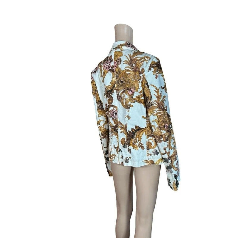 Giacca blazer  Just Cavalli Roberto Cavalli fantasia barocca floreale L