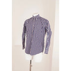 Camicia Vintage Best Company Quadri Blu Rosso Bianco Cotone Uomo S