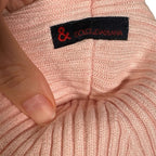 Top Dolce & Gabbana rosa cipria a coste scollo V fitted cotone S