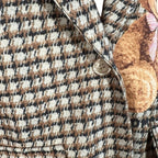 Cappotto teddy bear pied de poule oversize Made in Italy L/XL