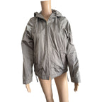 Calvin Klein Jeans Grey Hooded Zip-Up Jacket – Fleece Lined, Y2K Era