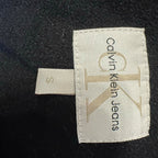 Calvin Klein Jeans Grey Hooded Zip-Up Jacket – Fleece Lined, Y2K Era