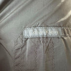 Calvin Klein Jeans Grey Hooded Zip-Up Jacket – Fleece Lined, Y2K Era