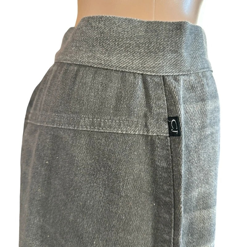 Gonna lunga vintage Roberto Cavalli Jeans grigio argento Y2K Made in Italy