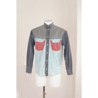 Camicia Uomo Controvento Vintage Patchwork Cotone Made Italy S M