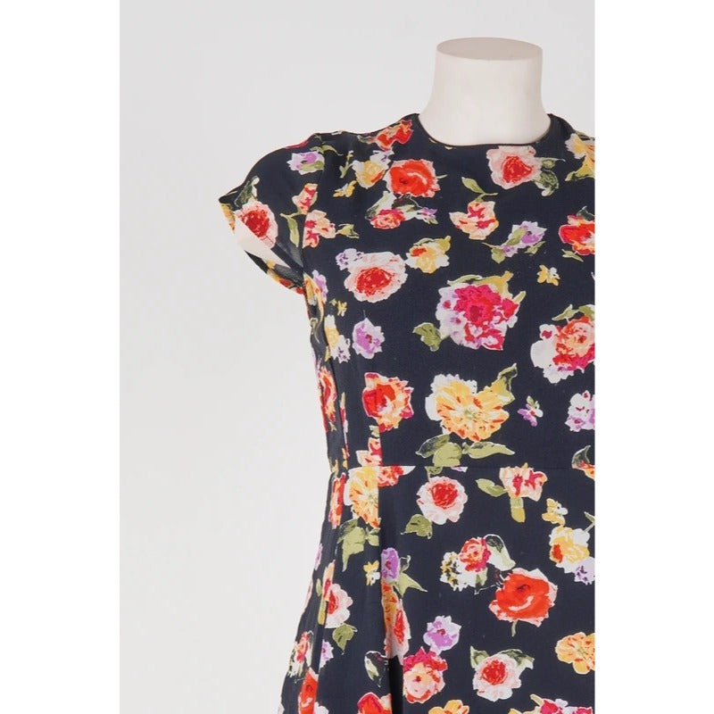 Vestito vintage floreale nero skater romantic coquette cottagecore M