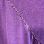 Diana Galesi Abito Lungo Viola con Perline Dorate Romantic Vintage Donna S