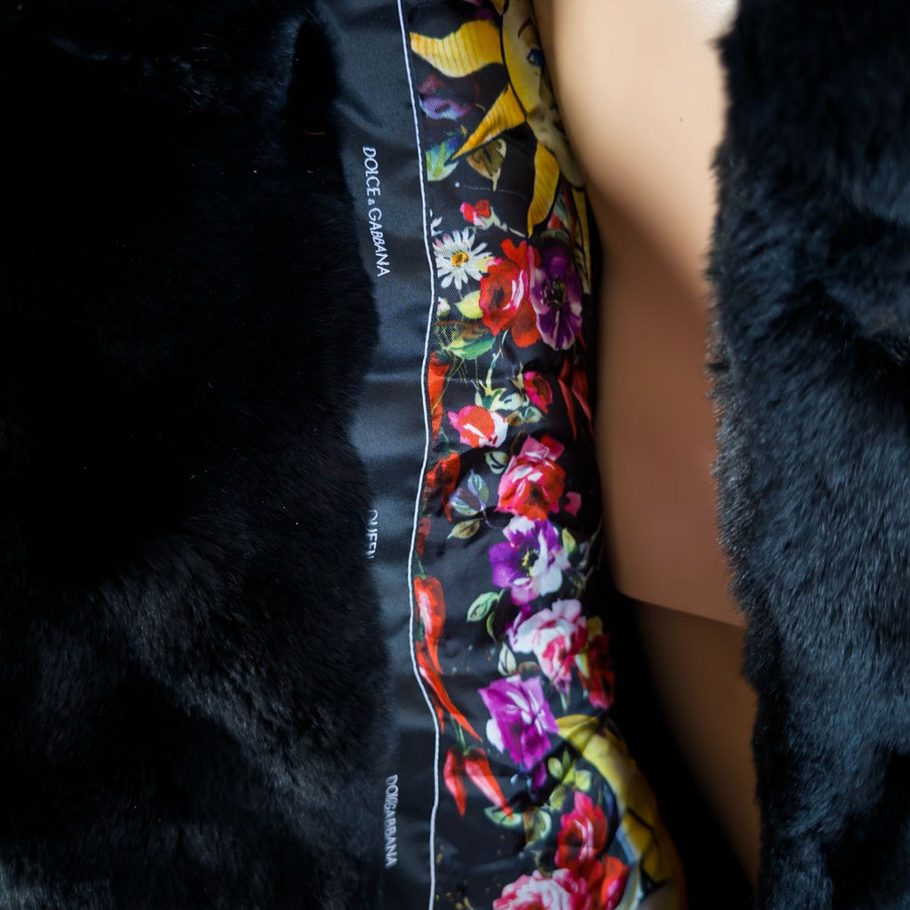 gabbana 2017 runway rabbit coat