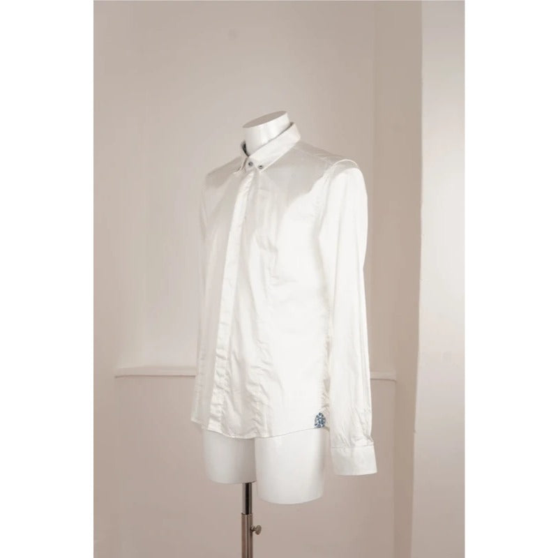 Camicia Sonny Bono bianca stretch uomo XXL