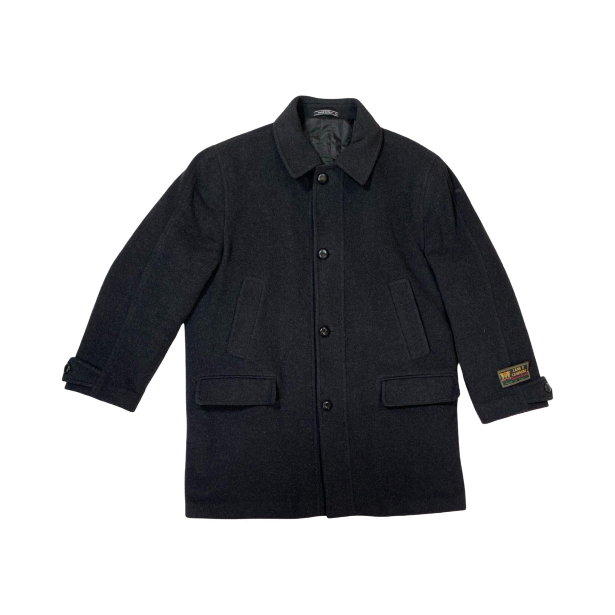 Lana e Cashmere Men’s Wool Cashmere Blend Overcoat Italy EU 54 L