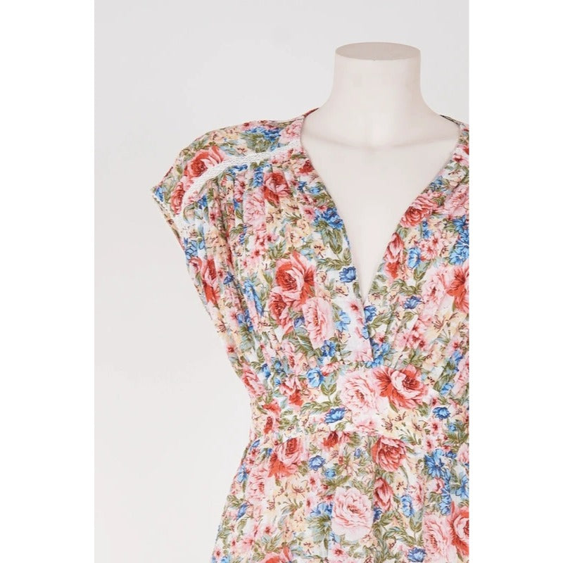 Vestito floreale Zara vintage rosa romantico cottagecore boho S/M